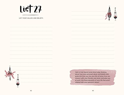52 Lists for Happiness Floral Pattern: Weekly Journaling Inspiration for Positivity, Balance, and Joy (A Guided Self-Care Journal with Prompts, Photos, and Illustrations)