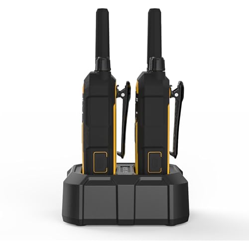 Retevis RB48 Waterproof Walkie Talkies, Heavy Duty Two Way Radio, Advanced Triple Proof, Vibration Call, USB-C, SOS,2000mAh, NOAA, 2 Way Radio(2 Pack) Yellow