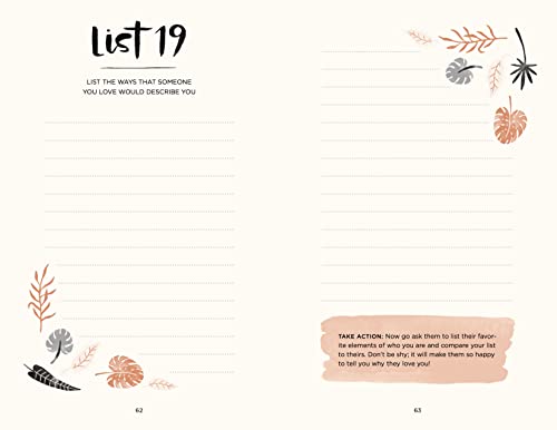 52 Lists for Happiness: Weekly Journaling Inspiration for Positivity, Balance, and Joy (A Guided Self -Love Journal with Prompts, Photos, and Illustrations)