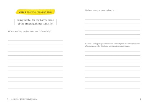 A Year of Gratitude Journal: 52 Weeks of Prompts and Exercises to Cultivate Positivity & Joy (A Year of Reflections Journal)