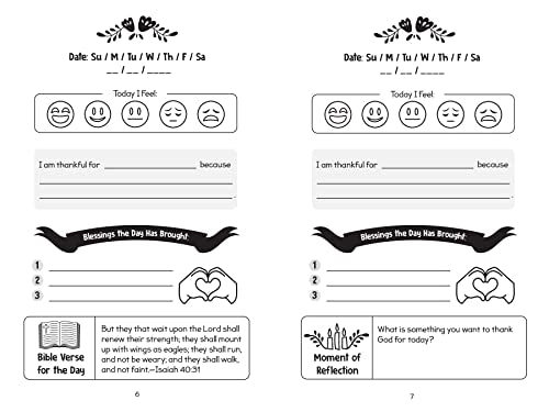 My First Prayer and Gratitude Journal: Daily Blessings and Bible Verses for Kids