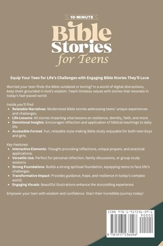 10-Minute Bible Stories for Teens: A Modern, Interactive Guide For Today’s Youth To Explore Their Faith, Discover Timeless Values, & Tackle New Challenges With God’s Wisdom