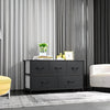 DWVO 5 Dresser for Bedroom, Fabric 5 Drawers, Chest of Drawers for Closet, Black Dresser & Chest of Drawers