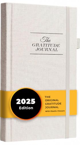 The Gratitude Journal: Inspire Thankfulness, Mindfulness, Positivity, Happiness,Upgraded with Pen Holder, Inner Pocket & Elastic Closure Band (Beige)
