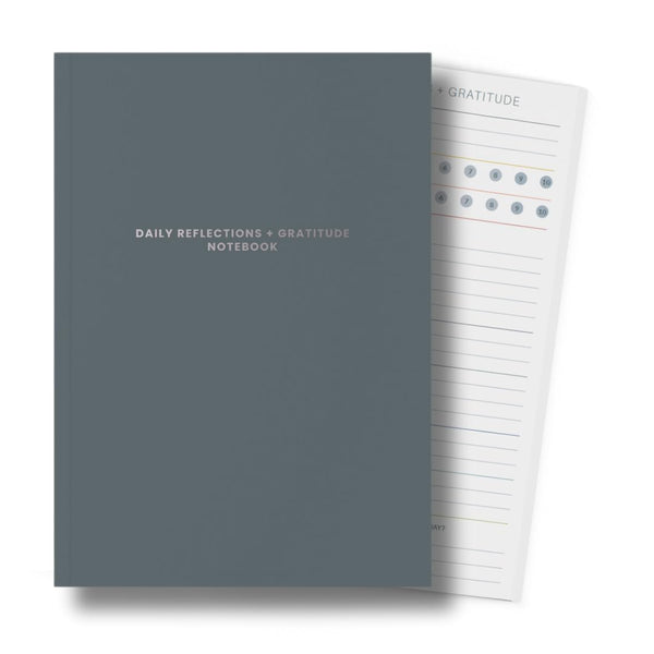 MäksēLife Evening Reflections & Gratitude Journal - Daily Mindfulness & Self-Care Notebook, A5 Lay-Flat Binding, Vegan Leatherette Cover, Bedtime Companion for Positive Intentions