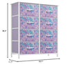 GOOBED Fabric Dresser Drawer, Tall Storage Dresser with 8 Drawers, Chest of Drawers, Storage Drawer Organizer for Closet, Living Room, Closets, Tie-dye Purple