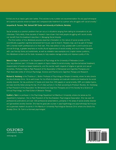 Managing Social Anxiety, Workbook: A Cognitive-Behavioral Therapy Approach (Treatments That Work)