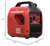 PowerSmart 2500-Watt Portable Gas Inverter Generator, Super Quiet, High Fuel-Efficient Generator, Lightweight, CARB Compliant PS5025