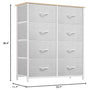DWVO Dresser for Bedroom, Fabric Tower with 8 Drawers, Black Dresser & Chest of Drawers for Closet, Living Room