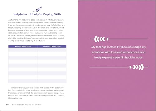 Mental Health Journal for Women: Creative Prompts and Practices to Improve Your Well-Being