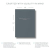MäksēLife Evening Reflections & Gratitude Journal - Daily Mindfulness & Self-Care Notebook, A5 Lay-Flat Binding, Vegan Leatherette Cover, Bedtime Companion for Positive Intentions