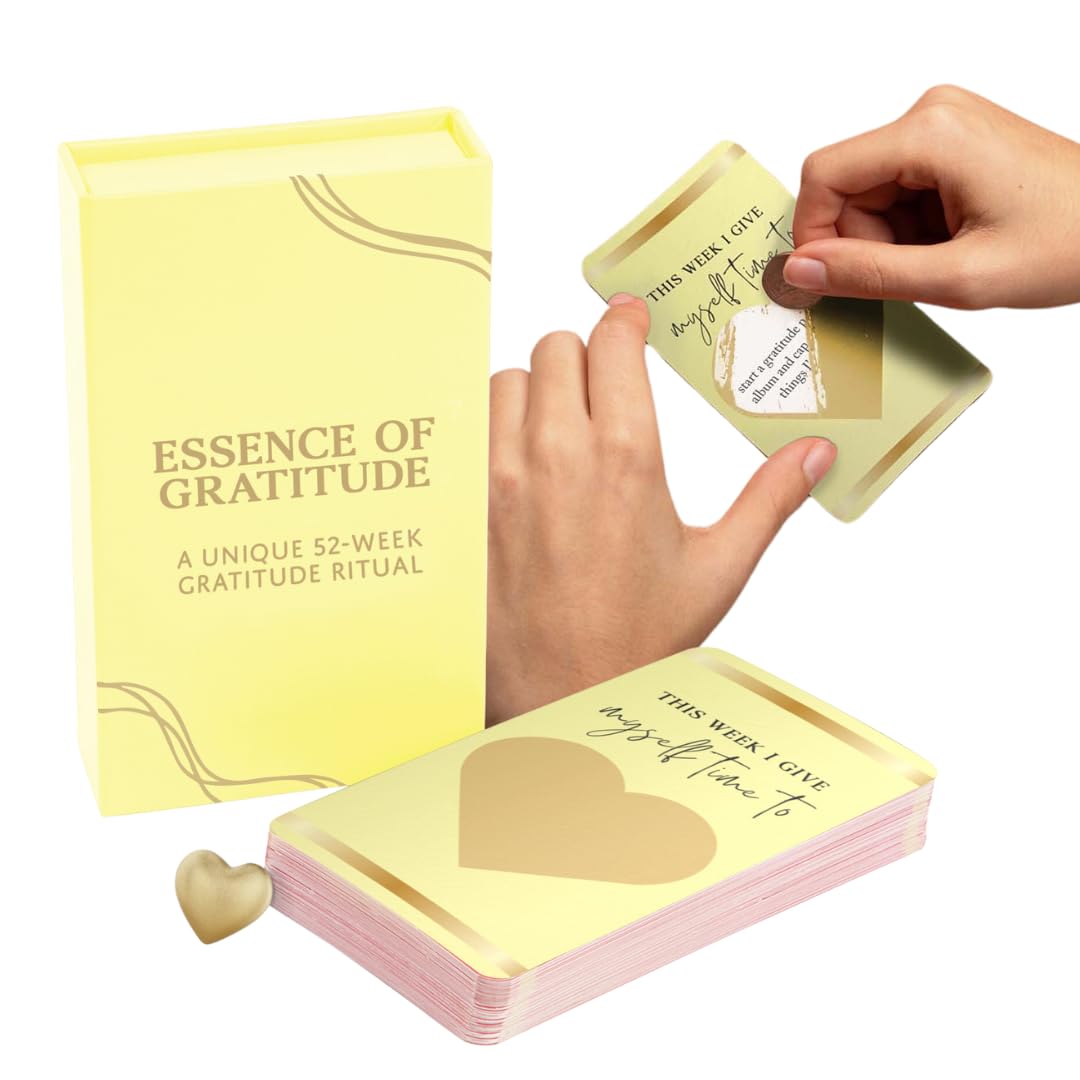Gratitude Scratch Cards: 52 Weeks of Surprising Grateful Activities | Practice Thankfulness, Self-Love, Mindfulness, Affirmation, and Positivity with Excitement | Fun Gift Box for Women