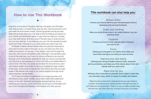 52 Weeks to Better Mental Health: A Guided Workbook for Self-Exploration and Growth (Volume 5) (Guided Workbooks, 4)