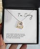 I'm Sorry Necklace, I Don't Want to Lose You, Apology Gift for Her, Unique Apology Gift for Her, Forgiveness Gift for Her, Wife Necklace, Sterling Silver, Triple Gold Plated, Love Dancing Necklace