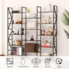 Bookshelves and Bookcases Triple Wide 5 Tiers Industrial Bookshelf,Tall Bookcase Shelf Storage Organizer, Modern Book Shelf for Bedroom, Living Room and Home Office, Vintage Brown