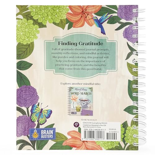 Gratitude Puzzle Book and Journal: 365+ Puzzles and Activities for a Grateful Heart and Mind (Journaling & Reflection, Puzzles, Word Searches & More); ... (Part of the Brain Busters Puzzle Collection)