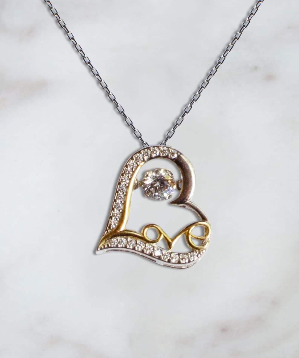 I'm Sorry Necklace, I Don't Want to Lose You, Apology Gift for Her, Unique Apology Gift for Her, Forgiveness Gift for Her, Wife Necklace, Sterling Silver, Triple Gold Plated, Love Dancing Necklace