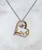 I'm Sorry Necklace, I Don't Want to Lose You, Apology Gift for Her, Unique Apology Gift for Her, Forgiveness Gift for Her, Wife Necklace, Sterling Silver, Triple Gold Plated, Love Dancing Necklace