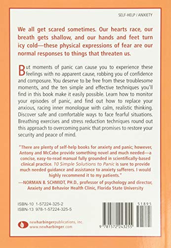 10 Simple Solutions to Panic: How to Overcome Panic Attacks, Calm Physical Symptoms, and Reclaim Your Life (The New Harbinger Ten Simple Solutions Series)