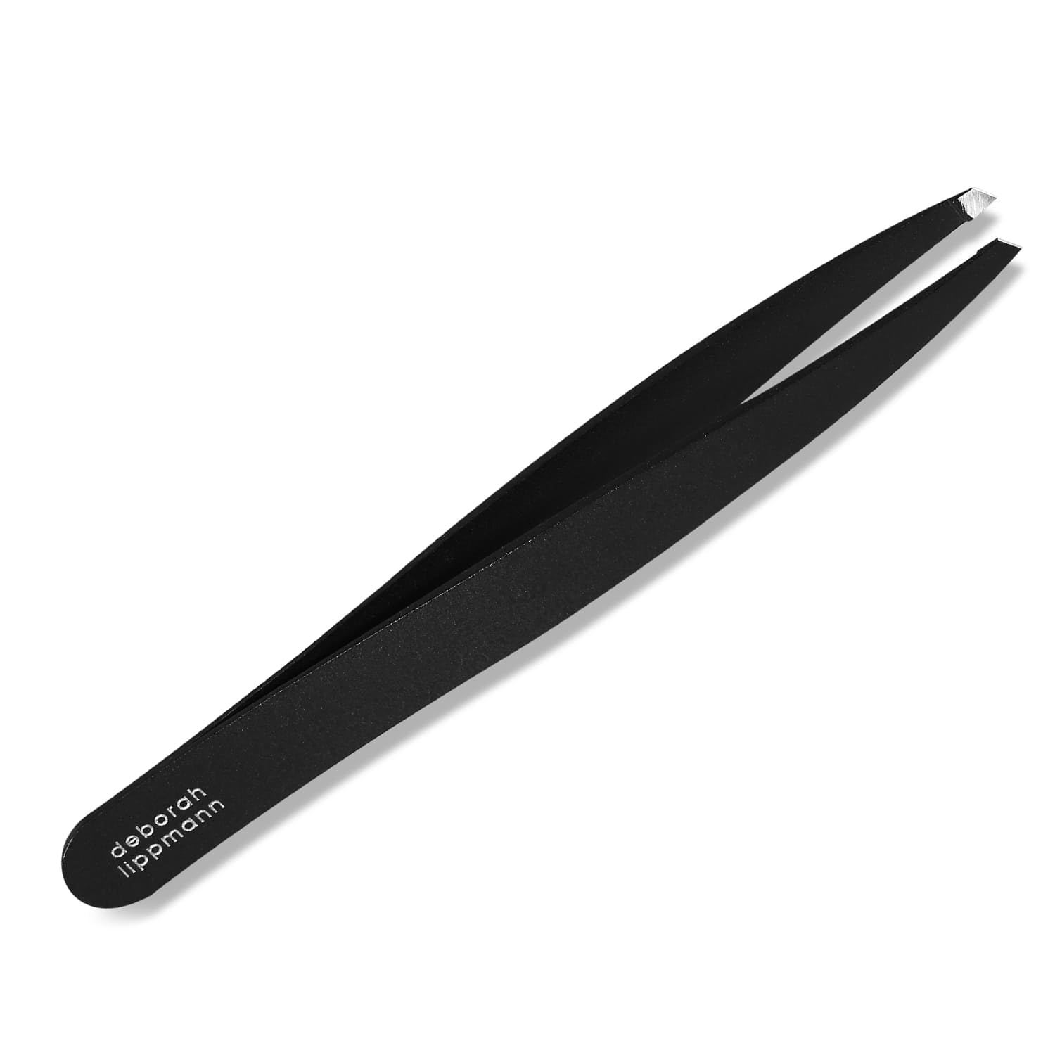 Deborah Lippmann Tweezers, Slant Pointed | Precise for Plucking Eyebrows, Splinters, Hair Removal, Shape | Easy To Use, Professional Stainless Steel