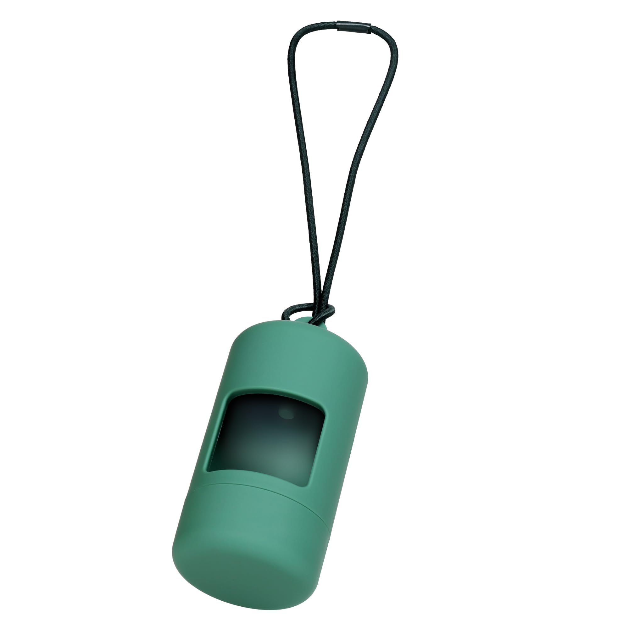 Dog Poop Bag Holder, Smooth Dispensing Poop Bag Holders for Leashes,Poop Bags Dispenser for Dogs,Lightweight Plastic Dispenser with Elastic Loop (only green holder)