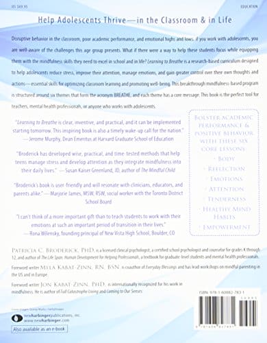 Learning to Breathe: A Mindfulness Curriculum for Adolescents to Cultivate Emotion Regulation, Attention, and Performance