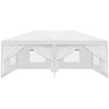 DWVO 10x20 Pop Up Canopy Tent with 6 Removable Sidewalls, Easy Set Up Outdoor Patio Canopy with 4 Mesh Windows, 6 Ropes, 12 Stakes & 1 Roller Bag for Outdoor Events, Party, Wedding, Birthday, White