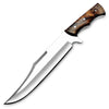 WARIVO KNIFE Handmade D2 Steel 14 Inch Full Tang Bowie Knife with leather sheath, Hunting knife with Wood Handle used for Bushcraft, Outdoor, Camping, Survival