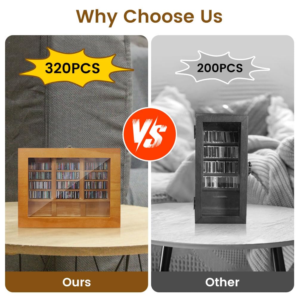 Xezacoi Anxiety Relief Bookshelf Decor - Handcrafted Mini Bookshelf with 300+ Unique Miniature Books - Stress-Relieving Gift for Book Lovers, Office & Home Décor