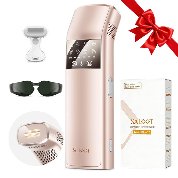 IPL Laser Hair Removal for Women and Men, 25J Triple-Pulse Permanent Hair Removal Device for Ingrown & Coarse Hair, 37°F Painless Sapphire Ice Cooling Hair Removal for Legs, Facial, Armpits, Bikini