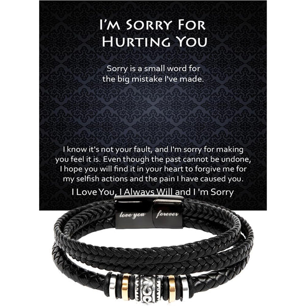 GLAVICY I Am Truly Sorry Bracelet For Him, Apology Gifts For Men, I'm Sorry Bracelet Gift For Him, I'm Sorry For Hurting You Bracelet For Him, Forgive Me Bracelet, I'm Sorry Gifts For Him #1