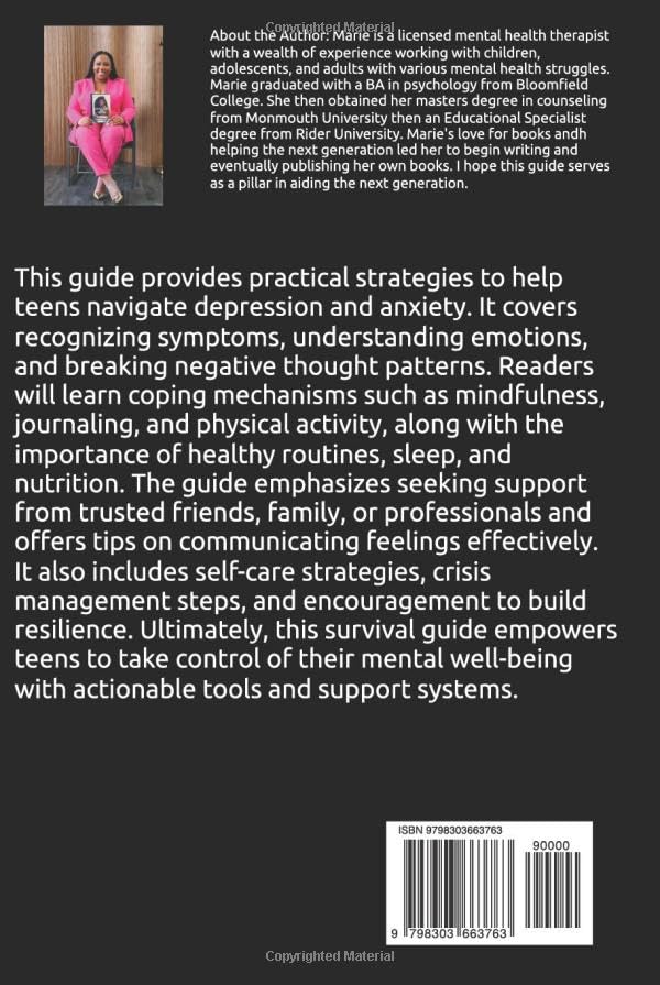Survival Guide for Teens: Managing Anxiety and Depression