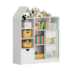 GarveeHome Toy and Book Organizer for Kids, Kids Toy Storage Organizer & Bookshelf, Multifunctional Storage Chest with 8 Storage Cubbies and Movable Drawers for Playroom, Kids Room, Living Room, White