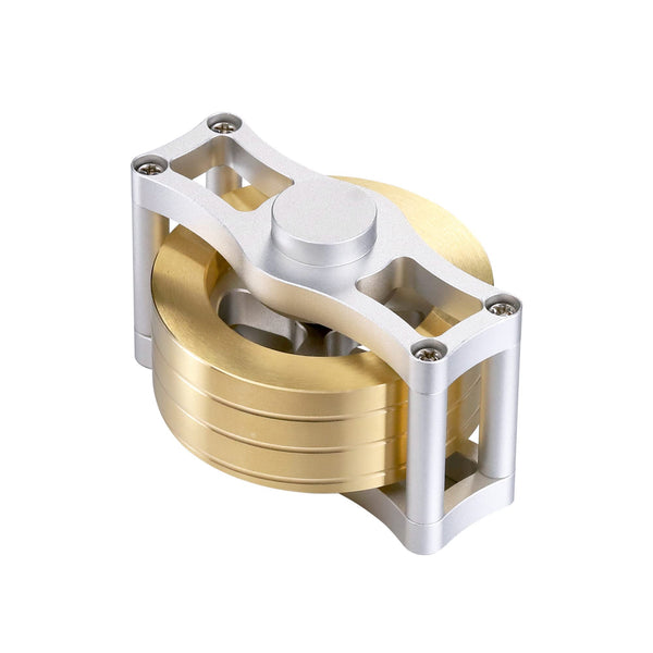 Brass Metal Spinning Top, Kinetic Fidget Spinner Desk Toys for Office Adults (Brass)…