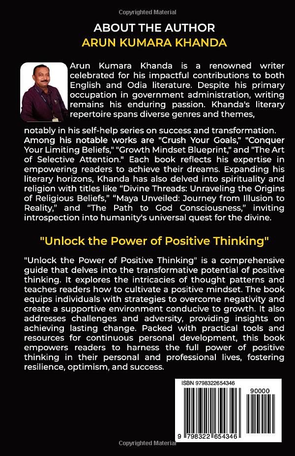 Unlock the Power of Positive Thinking: Manage Stress, Enhance Self Belief, Intensive Motivation, and Increase Your Happiness and Well-being (SUCCESS AND TRANSFORMATION)