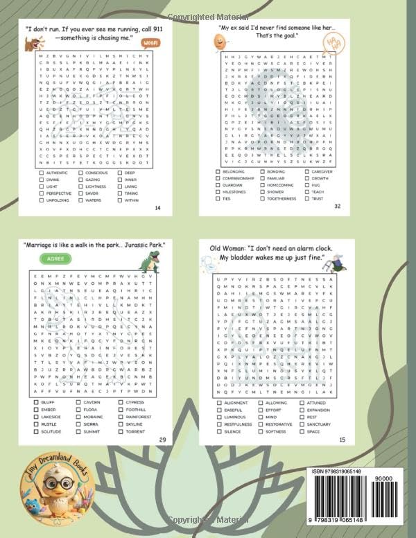 Therapeutic Word Search Puzzle Book with Laugh-Out-Loud Jokes: 1600+ Positive Words and Cheery Jokes to Spark Laughter, Positivity, and Calm - Large Print Puzzles for Teens, Adults & Seniors