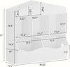 Kids Bookshelf Toy Storage Organizer for Kids Wooden Open Storage Cubby Children Small Bookcase Multifunctional Book Cabinet for Nursery,Playroom,Bedroom,Living Room,White