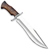 Handmade D2 Steel 14 Inches Bowie Knife with leather sheath, Hunting knife with Wood Handle and steel Guard Ideal for Bushcraft, Camping, Survival, Hunting & outdoor use