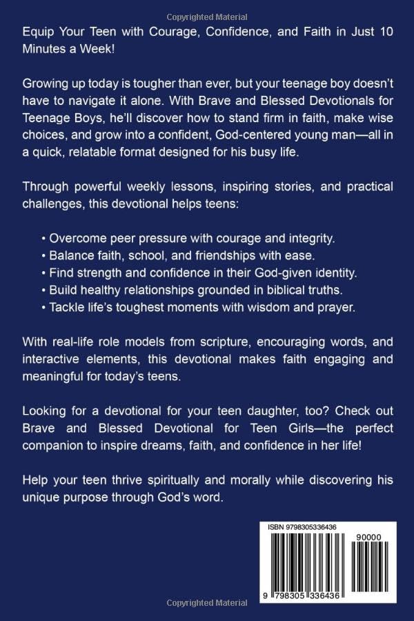 Called and Courageous Devotional for Teen Boys: Strengthen Character, Overcome Doubt, Stand Strong in Faith, and Build Grit and Purpose through God’s Word in Less than 10 Minutes a Week