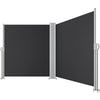 DWVO 236''X 71'' Double Side Awning Retractable Side Awning Folding Privacy Screen Privacy Fence Waterproof UV-Resistant Privacy Awning Outdoor for Garden, Deck, Patio, Pools, Balcony, Black