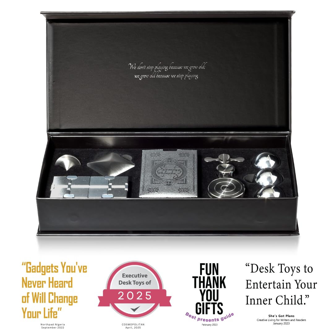 The Executive Fidget Set | Premium Sensory Stress Relief Stim Toys for Adults with ADHD, Anxiety | Fun Office Décor | Novelty Corporate Appreciation Thank You Gift