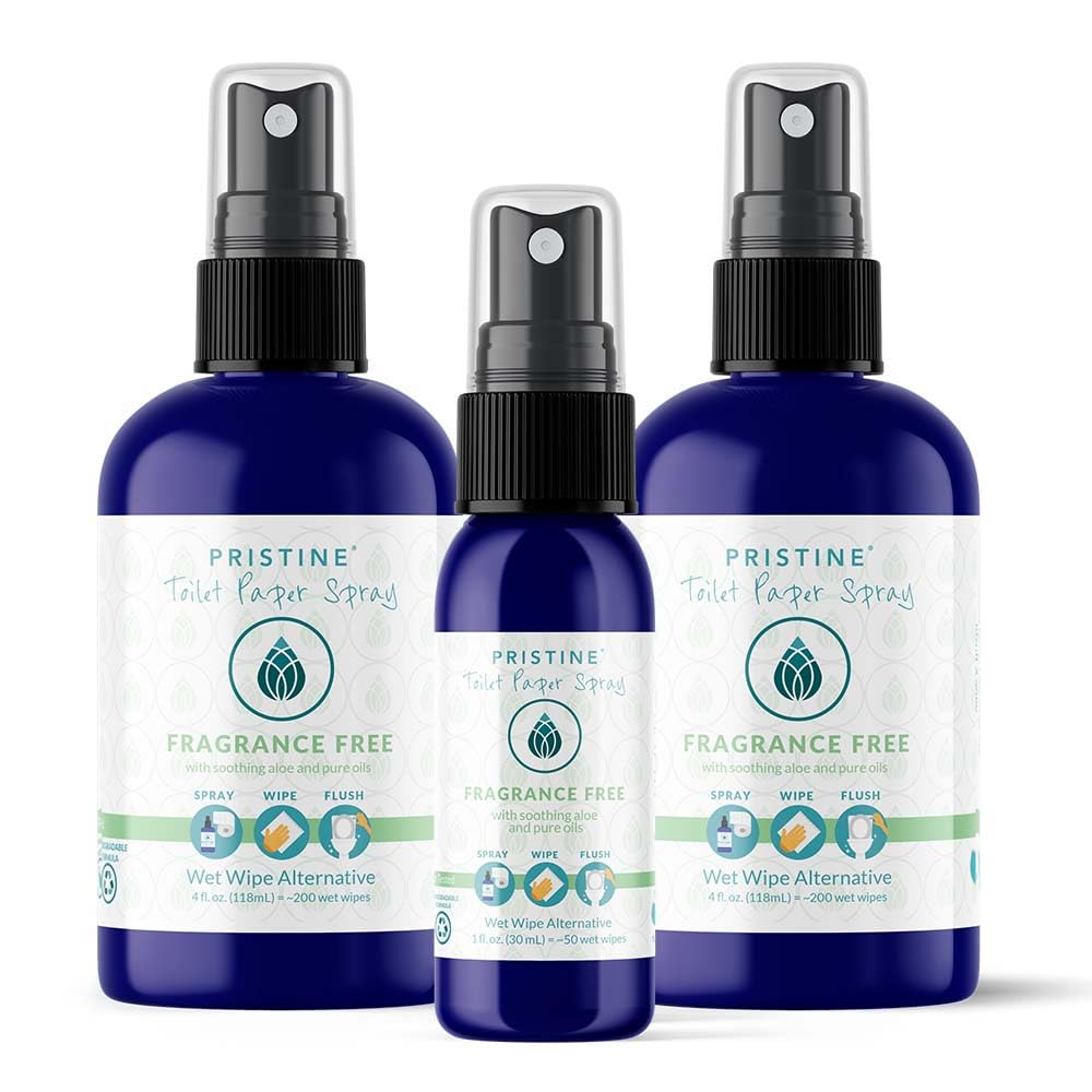 Pristine Toilet Paper Spray: As Seen on Shark Tank, The Planet Friendly, More Natural Alternative to Flushable Wet Wipes - Fragrance Free