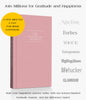 The Original Gratitude Journal with Inspiring Prompts & Quotes for Mindfulness, Reflection & Personal Growth - Daily Wellness Journal for Men & Women - Luxurious Linen Pink Cover