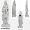 VChymm Virgin Mary Statue 31.49 Inch Religious Garden Statue Solar Mary Statue Outdoor Yard Patio Deck Home Entryway Hallway Sculpture