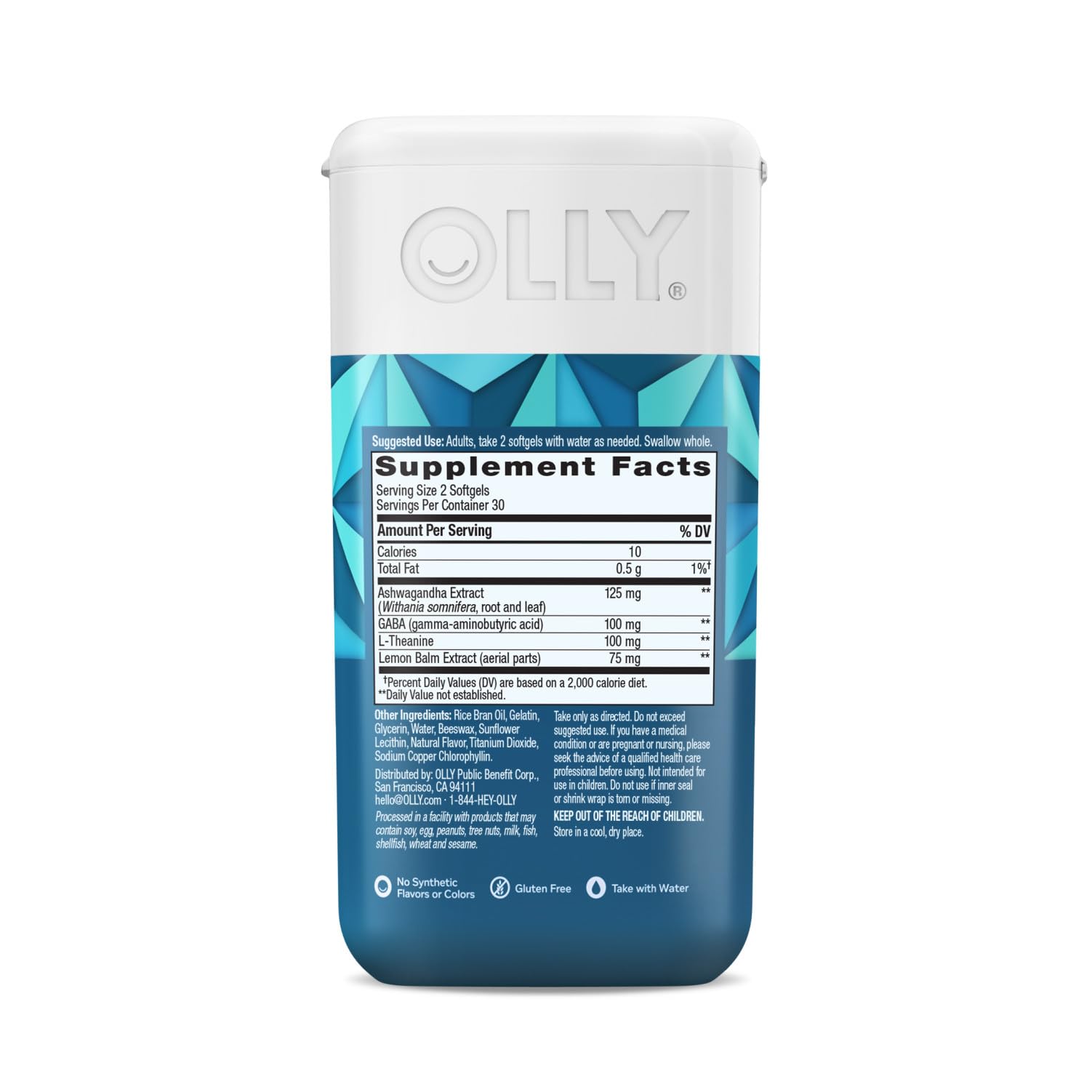 OLLY Ultra Goodbye Stress Softgels, 60ct