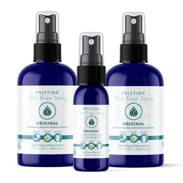 Pristine Toilet Paper Spray: As Seen on Shark Tank, The Planet Friendly, More Natural Alternative to Flushable Wet Wipes - Original