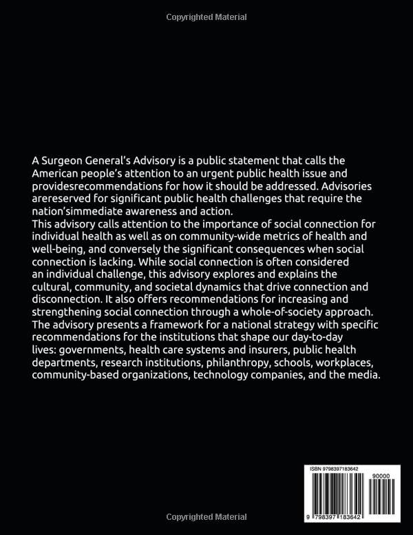 Our Epidemic of Loneliness and Isolation: The U.S. Surgeon General’s Advisory on the Healing Effects of Social Connection and Community