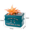 YINUOWEI Dumpster Fire Fake Plants in Ceramic Succulent Pots Desk Decor, Emotional Support Positive Thinking Office Desk Accessories, Motivational Gifts for Women, Men, Coworkers
