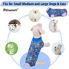 PetWarm Dog Spay Recovery Suit, Surgery Suit for Dogs, Onesie for Dogs, Anti-Licking Dog Surgical Recovery Pajamas, Bodysuit for Abdominal Affected Areas Sensitive Skin Areas, Zoo Pattern, Blue, XS