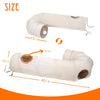 Cat Tunnel, 2-Way Collapsible Cat Tube with Interactive Peek-A-Boo Hole, Toy Ball, and Rope – Ideal for Indoor Cats, Kittens, and Rabbits, Beige